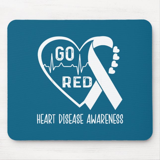 Go Red - February American Heart Health Month Awar Mouse Pad (Front)