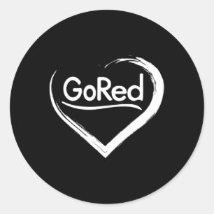 Go Red For Heart Disease Awareness 2 Classic Round Sticker