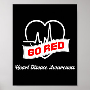 Go Red For Heart Disease Awareness Chd _1 Poster