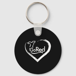 Go Red For Heart Disease Awareness Shirt Key Ring