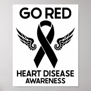Go Red For Heart Disease Awareness We Wear Red In Poster