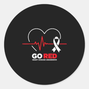 Go Red For Women American Chd Heart Disease Month  Classic Round Sticker