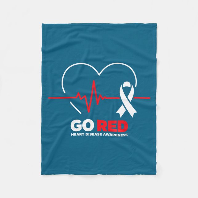 Go Red For Women American Chd Heart Disease Month  Fleece Blanket (Front)
