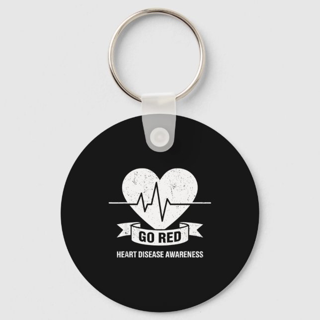 Go Red For Women American Chd Heart Disease Month  Key Ring (Front)