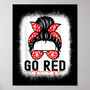 Go Red For Women American Heart Disease Awareness Poster