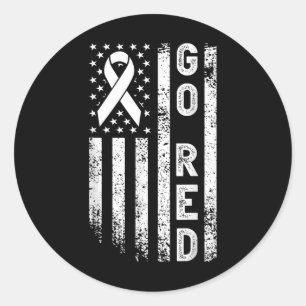 Go Red For Women American Heart Disease Month Awar Classic Round Sticker