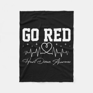 Go Red For Women American Heart Disease Month Awar Fleece Blanket
