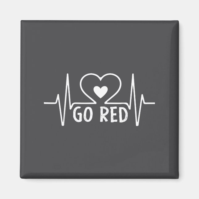 Go Red For Women American Heart Disease Month Awar Magnet (Front)
