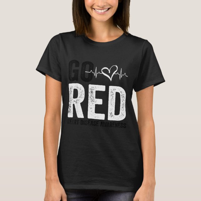 Go Red For Women American Heart Disease Month Awar T-Shirt (Front)