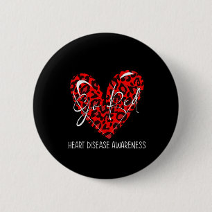 Go Red For Women Heart Disease Awareness Month Leo 6 Cm Round Badge