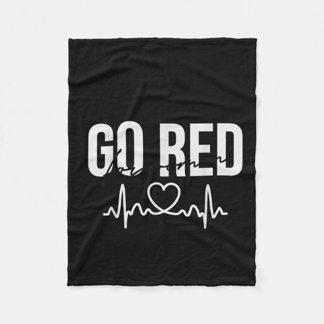 Go Red For Women, Heart Health Disease Awareness C Fleece Blanket (Front)