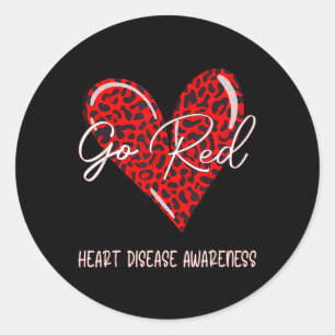 Go Red For Womens Heart Disease Awareness Month Le Classic Round Sticker