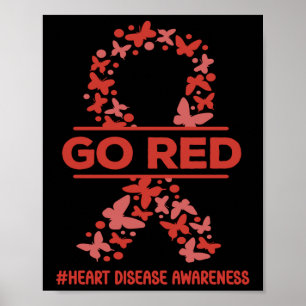 Go Red For Womens Heart Disease Awareness Wear Red Poster