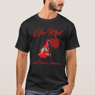Go Red Gnomes Heart Disease Awareness Month Ribbon T-Shirt