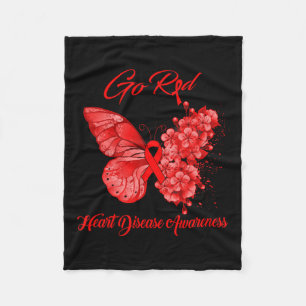 Go Red Heart Disease Awareness Fleece Blanket