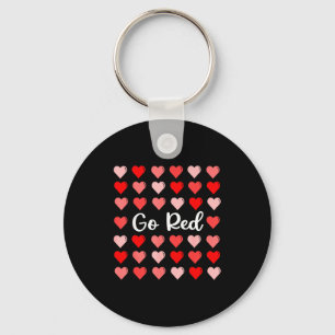Go Red Heart Disease Awareness Month February Key Ring