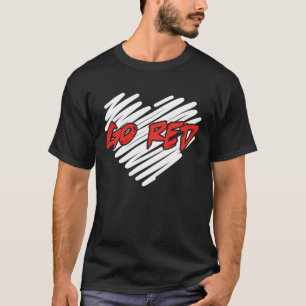 Go Red Heart Disease Awareness Month Ribbon  2 T-Shirt