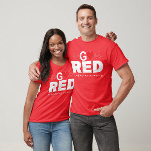 Go Red Heart Disease Awareness Survivors Support T-Shirt