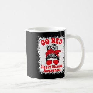 Go Red Heart Disease Awareness We Wear Red In Febr Coffee Mug