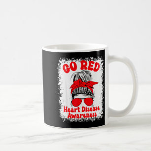 Go Red Heart Disease Awareness We Wear Red In Febr Coffee Mug