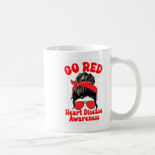 Go Red Heart Disease Awareness We Wear Red In Febr Coffee Mug