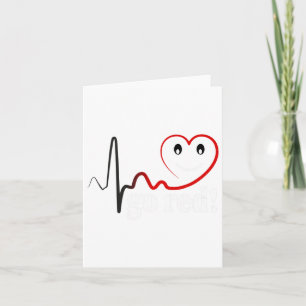 Go Red Heartbeat Heart Disease Survivor Awareness Card