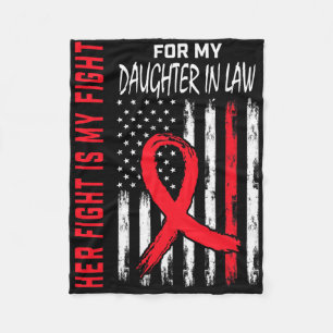 Go Red Her Fight Daughter In Law Heart Disease Us  Fleece Blanket