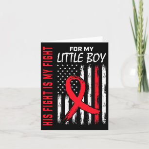 Go Red His Fight Son Little Boy Heart Disease Usa Card