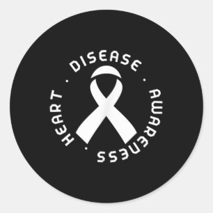 Go Red In February Heart Disease Awareness Health Classic Round Sticker