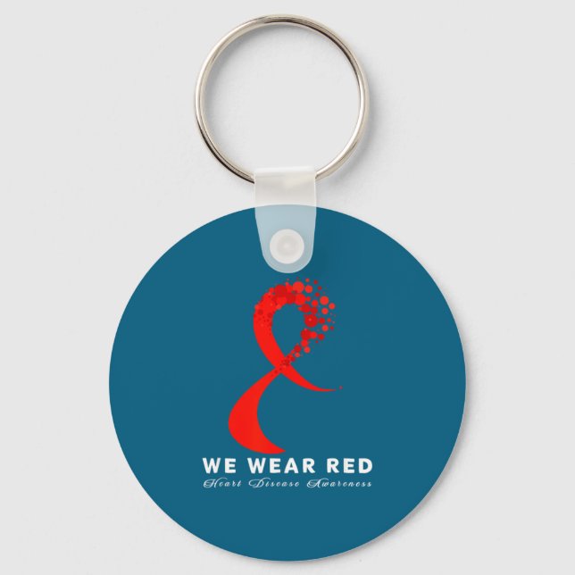 Go Red In February Heart Disease Awareness Health  Key Ring (Front)