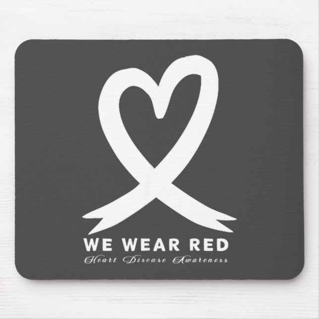 Go Red In February Heart Disease Awareness Health  Mouse Pad (Front)