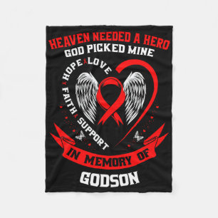 Go Red In Memory Of My Godson Heart Disease Awaren Fleece Blanket