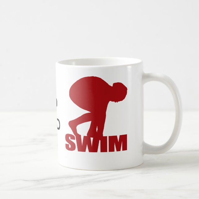 GO RED SWIM COFFEE MUG (Right)