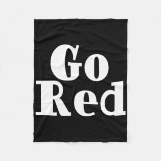 Go Red Team Spirit Gear Colour War Red Hot Wins Th Fleece Blanket