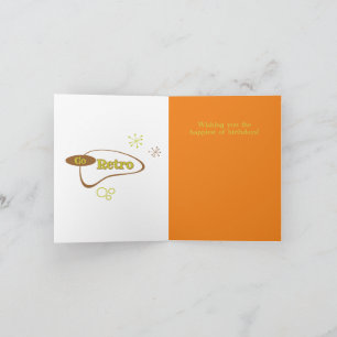 Go Retro Mid-Century Modern Custom Text Birthday Card