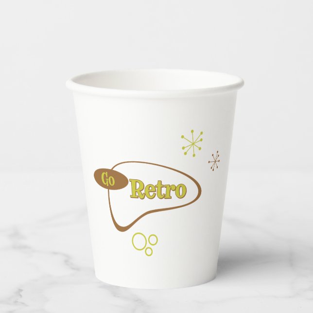Go Retro MidCentury Modern    Paper Cups (Front)