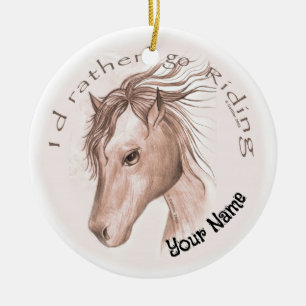Go Riding Horse Ceramic Ornament