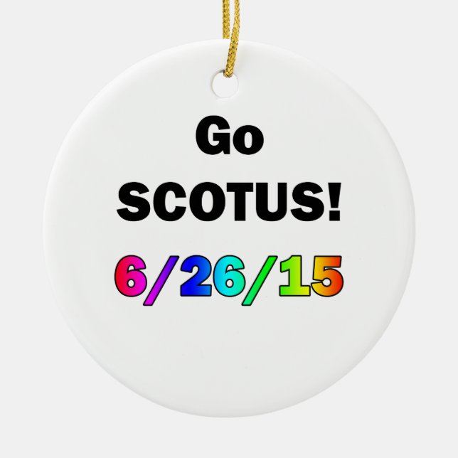 Go SCOTUS Ceramic Ornament (Front)