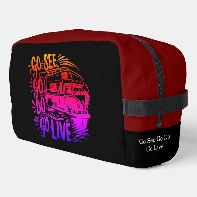 Go See, Go Do, Go Live Adventure Dopp Kit (Left Corner)