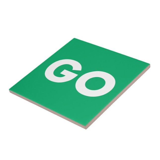 Go Sign Ceramic Tile (Side)