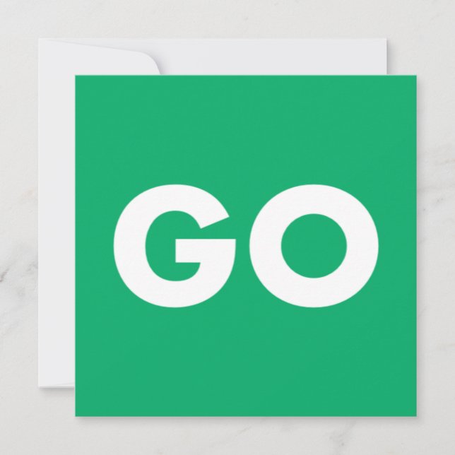 Go Sign  Holiday Card (Front)