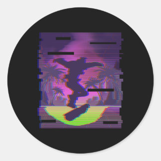 Go Skateboarding And Do Cool Tricks  Classic Round Sticker