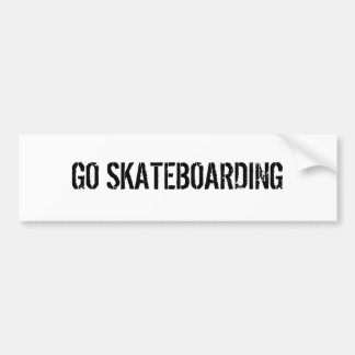 GO SKATEBOARDING BUMPER STICKER