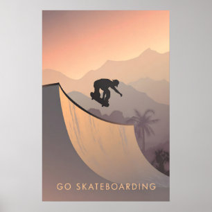 Go Skateboarding Travel Poster