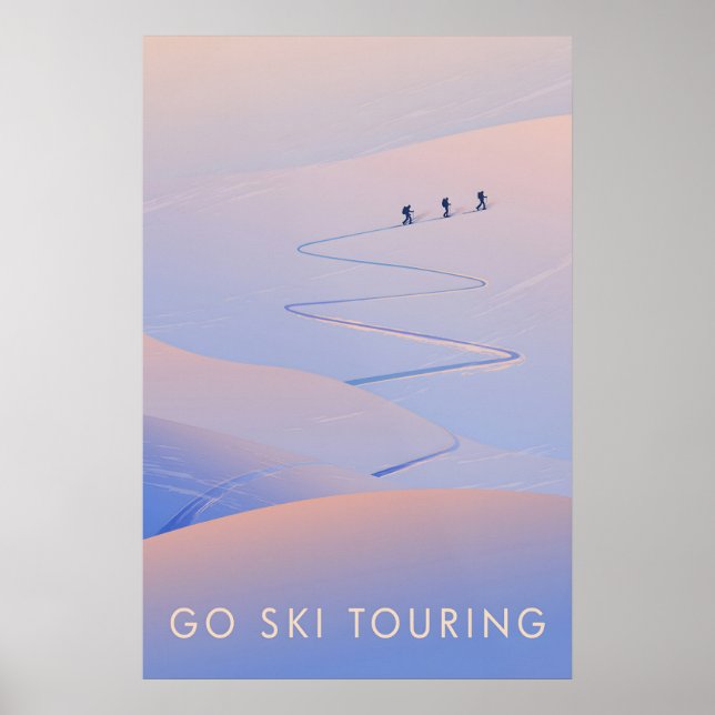 Go Ski Touring Travel Poster (Front)