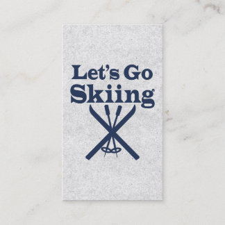 Go Skiing Business Card