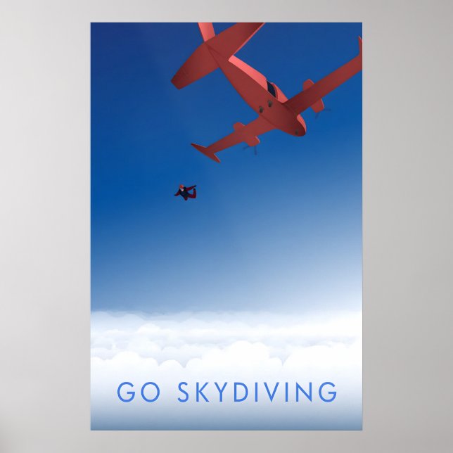 Go Skydiving Travel Poster (Front)