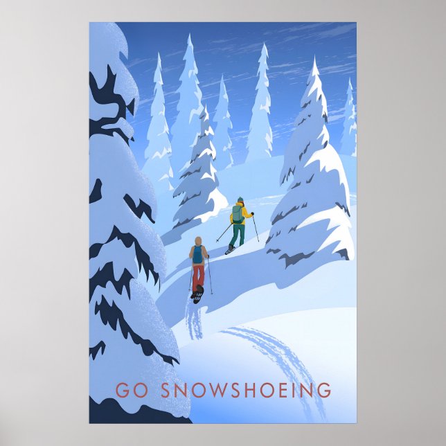 Go Snowshoeing Travel Poster (Front)