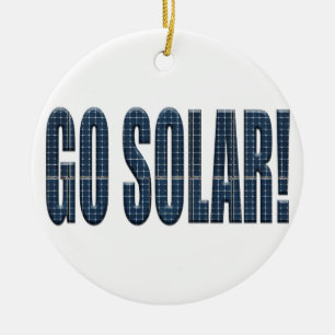 "Go solar!" Ceramic Tree Decoration