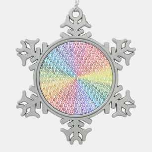 Go Soul! Snowflake Pewter Christmas Ornament